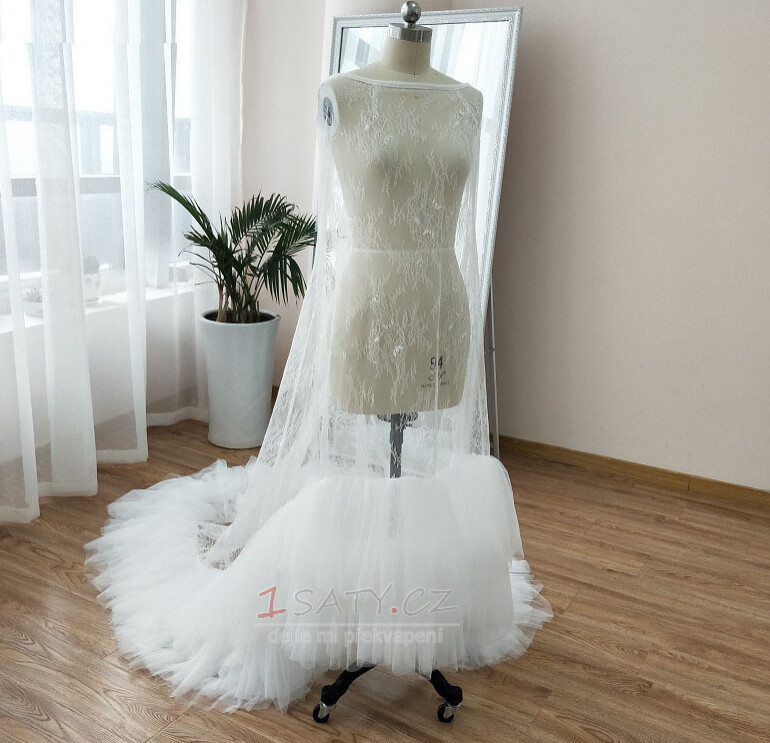 Svatební plášť tylu svatební Plášť svatební šál dlouhý 200 CM
