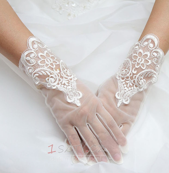 Svatební rukavice Tkanina krajka malebná krajka dekorace