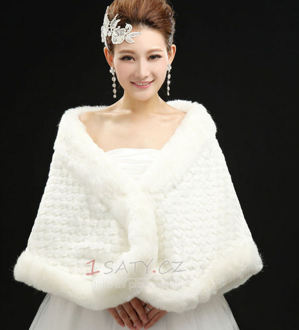 Svatební šátek Elegantní zimní bez rukávů