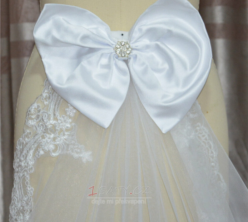 Svatební šaty odepínací vlečka krajka Snímatelná tylová sukně svatební doplněk spodnička