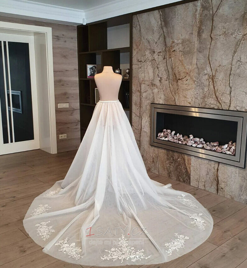 Svatební vlečná tylová sukně Odnímatelná tylová svatební sukně Přizpůsobená sukně