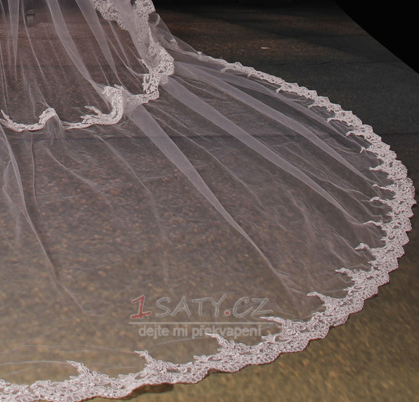 Svatební závoj Multi Layered Ceremonial Cold Lace Long Tissue Lace