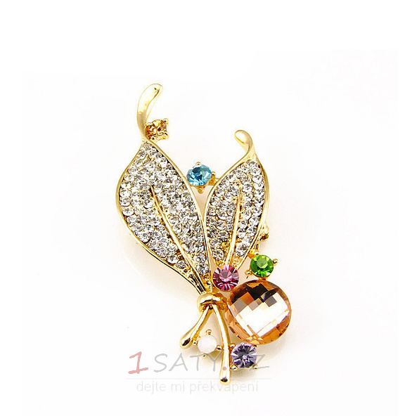 Velkoobchod Ženy Inlaid diamant Nový styl Crystal Pin brož