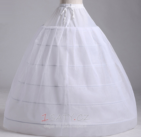 Wedding Petticoat Dva svazky silné síťové svatební šaty Dlouhé šest ráfků